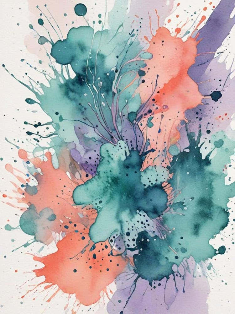 Abstract Watercolor Splashes (5)
