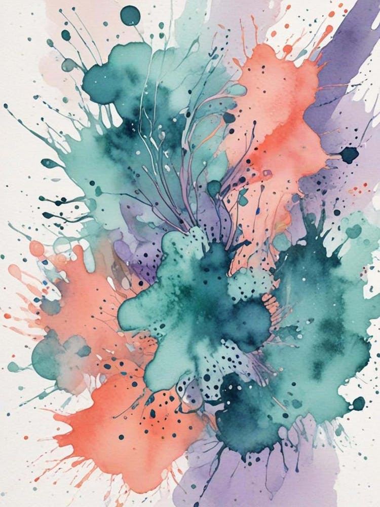 Abstract Watercolor Splashes (5)