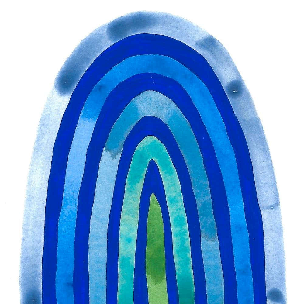 Lapis Lazuli Rainbow Square