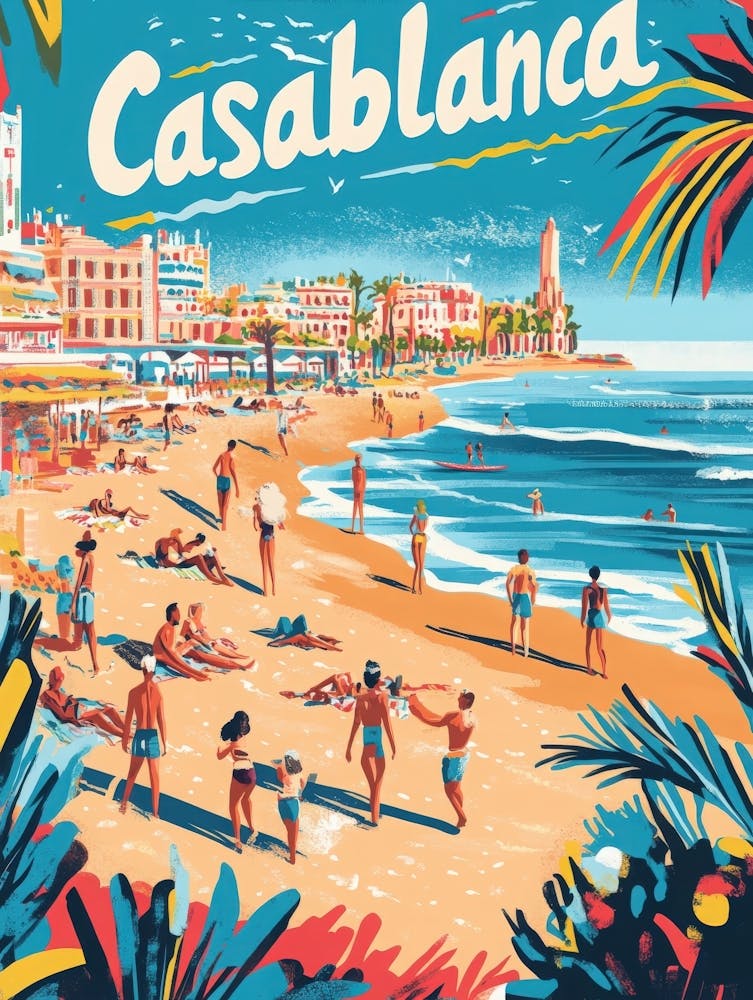 Aihrgdesign A 1970s Inspired Travel Poster For Casablanca 1