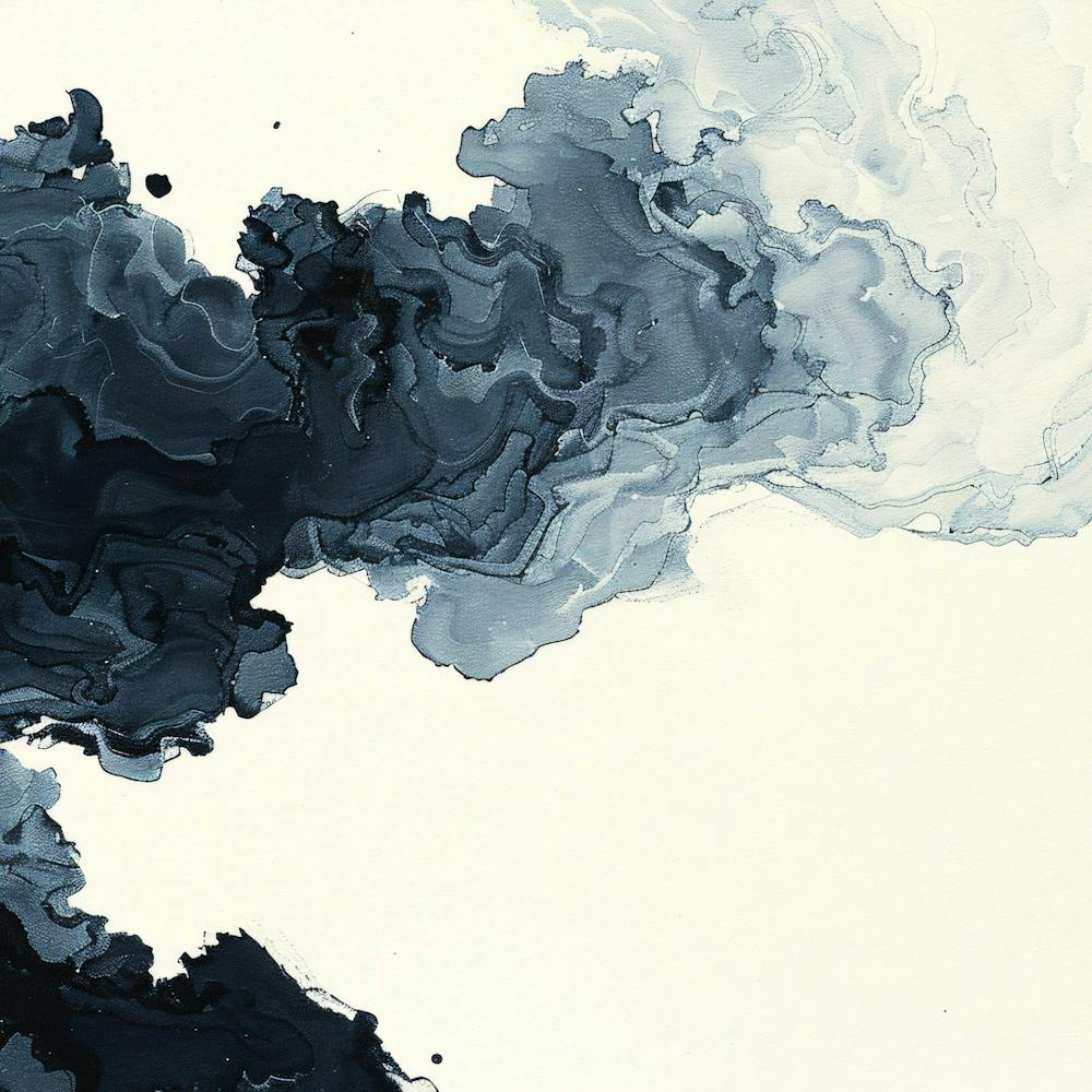 Black And White Abstract Painting