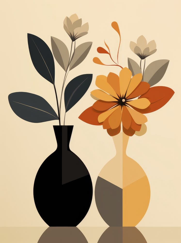 Two Vases With Flowers 2