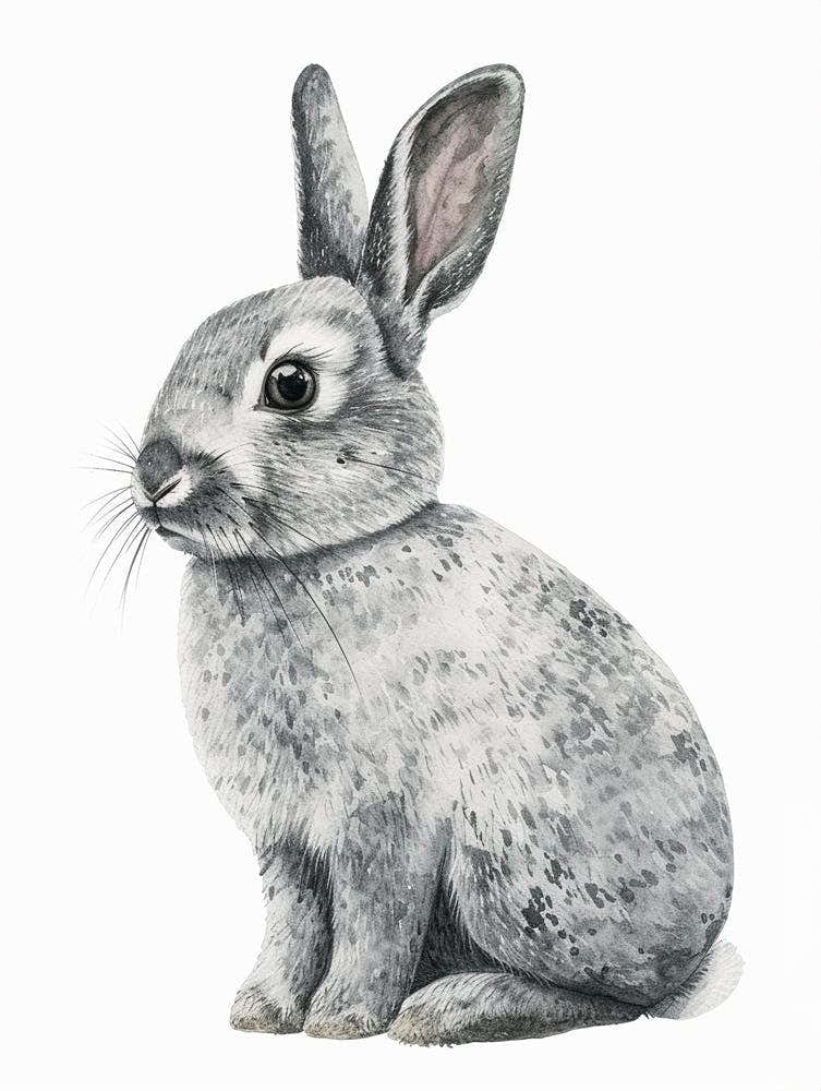 Silver Marten Rabbit Nursery Illustration 4