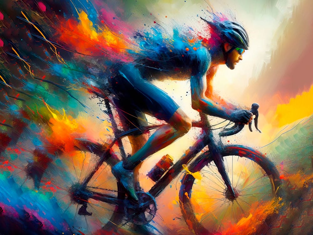 Cyclist On A Bike