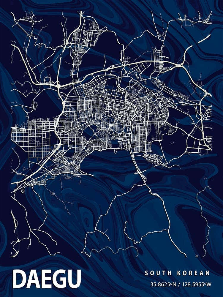 Daegu Crocus Marble Map