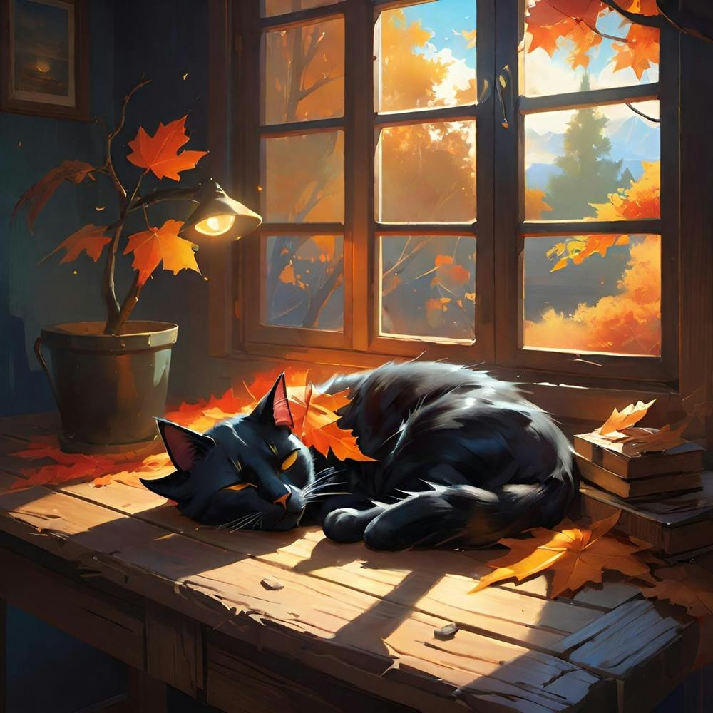 Cat On A Window