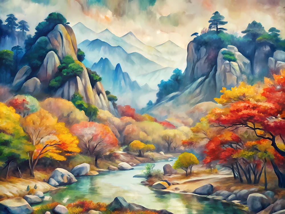 Van Gogh Bukhansan National Park South Korea 1