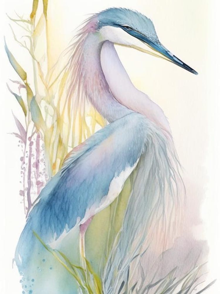 Pacific Reef Heron Gouache 1