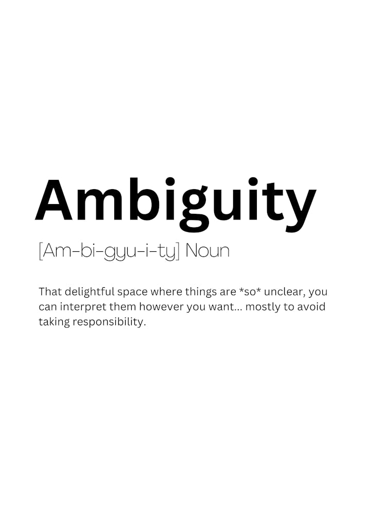 Ambiguity Definition Meaning