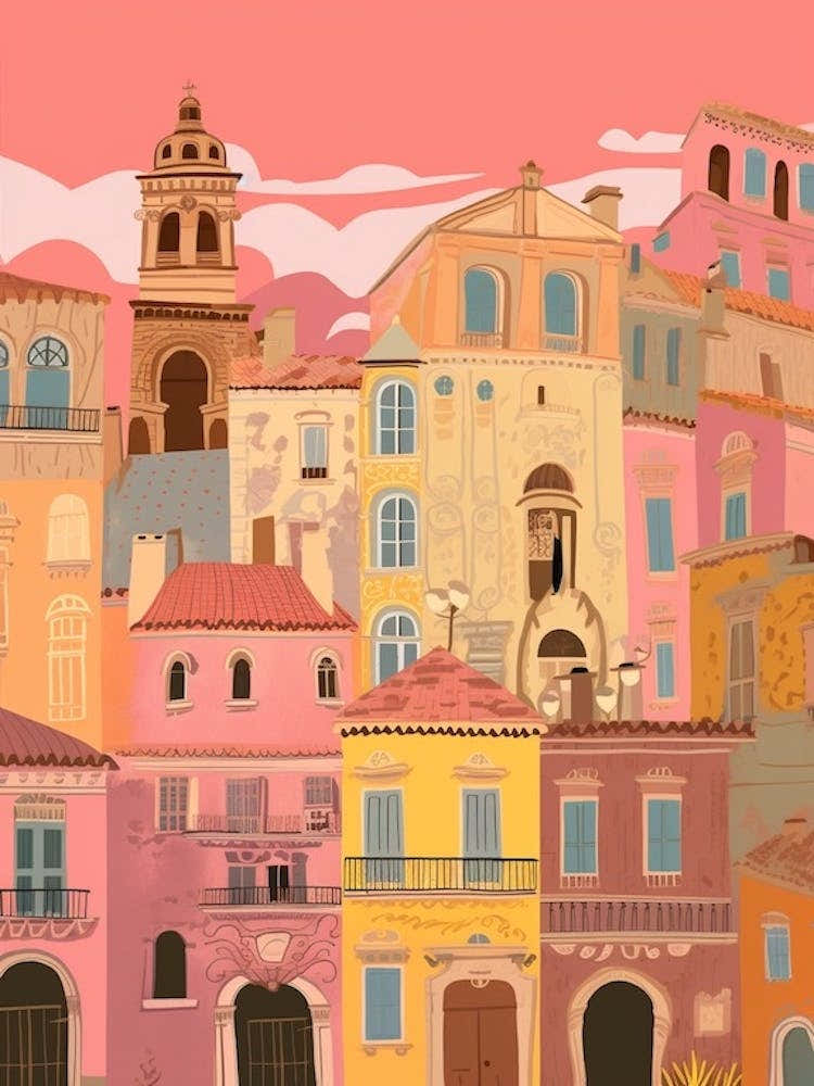 Catania, Italy Illustration