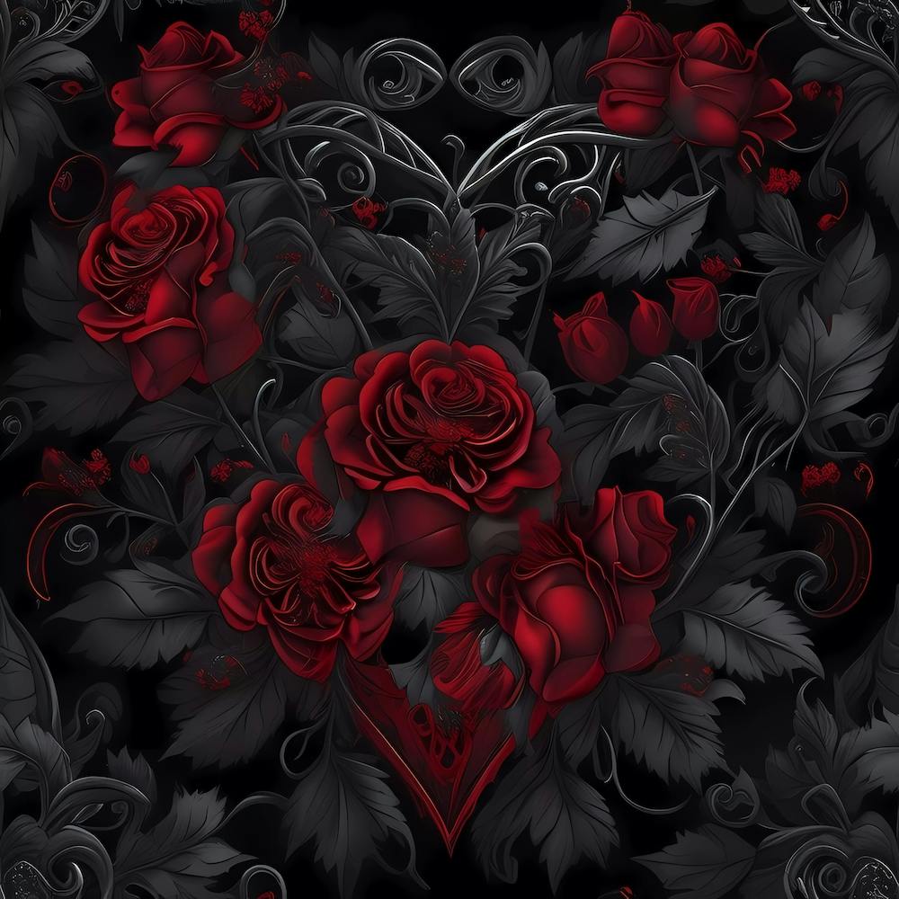 Dark Red Roses - Gothic inspired