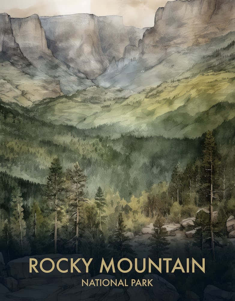 Rocky Mountain National Park Vintage Travel Poster 6