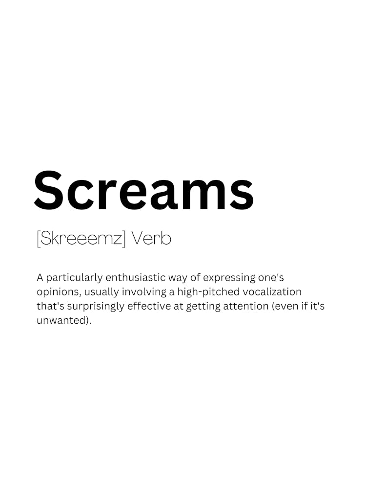 Screams Definition Meaning