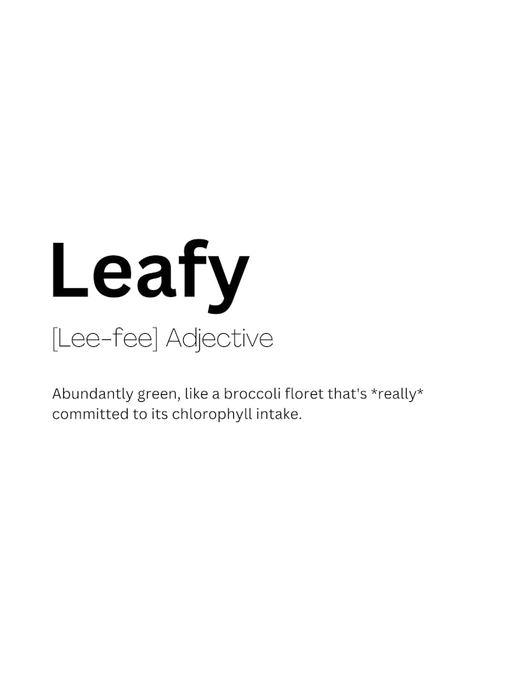 Leafy Definition Meaning