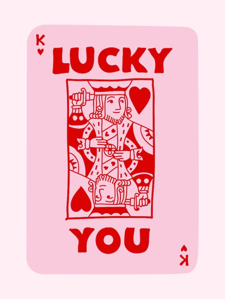 Lucky You King - Pink & Red