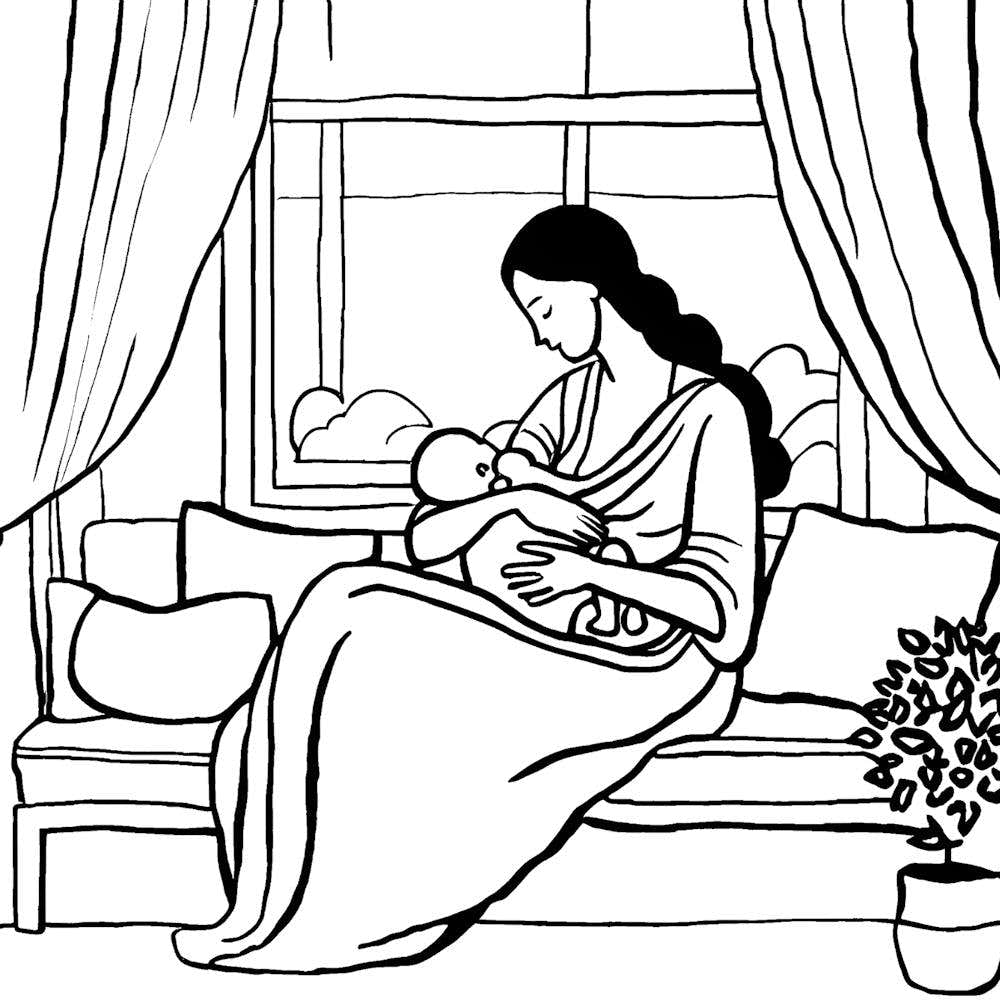 Mother Breastfeeding Baby