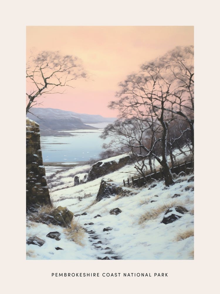 Dreamy Winter National Park Poster  Pembrokeshire Coast National Park United States 3