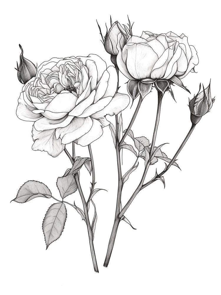 Roses Sketch 26