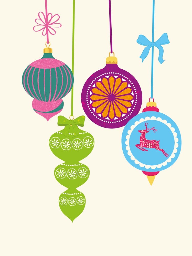 Mid Century Modern Christmas Baubles 3