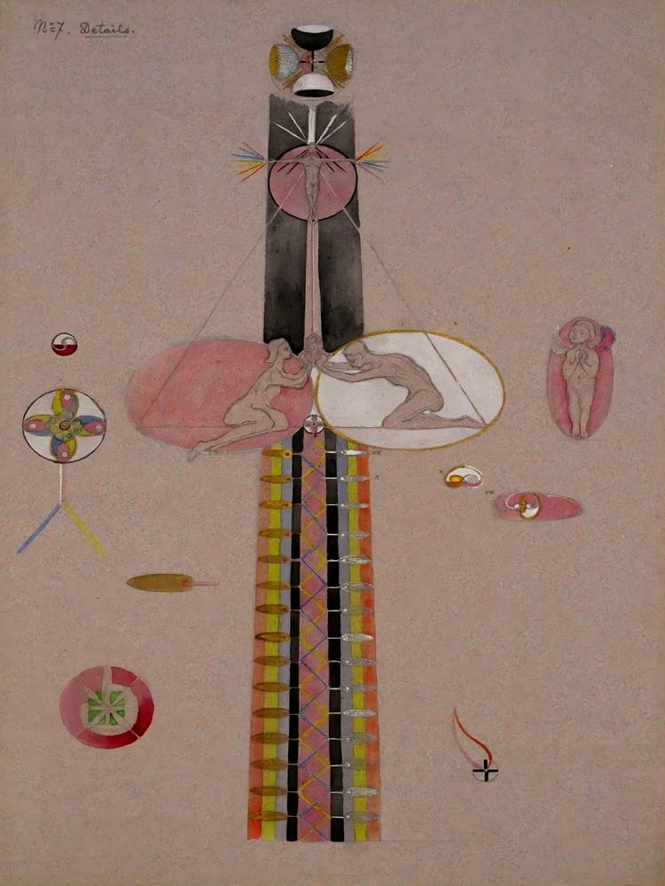 Hilma af Klint - The Tree Of Knowledge No . 7,B ( 1913