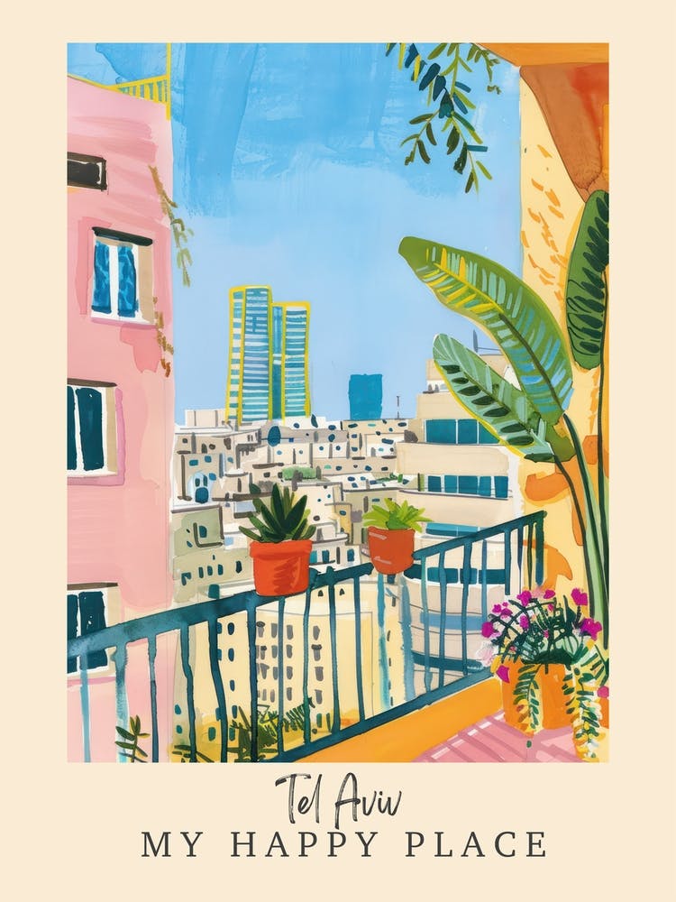 My Happy Place Tel Aviv 1 Travel Poster