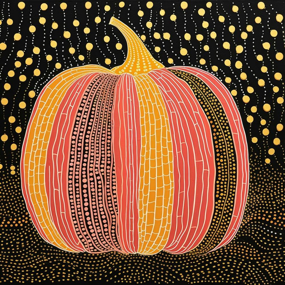 Yayoi Kusama Inspired Pumpkin Pink And Orange 1