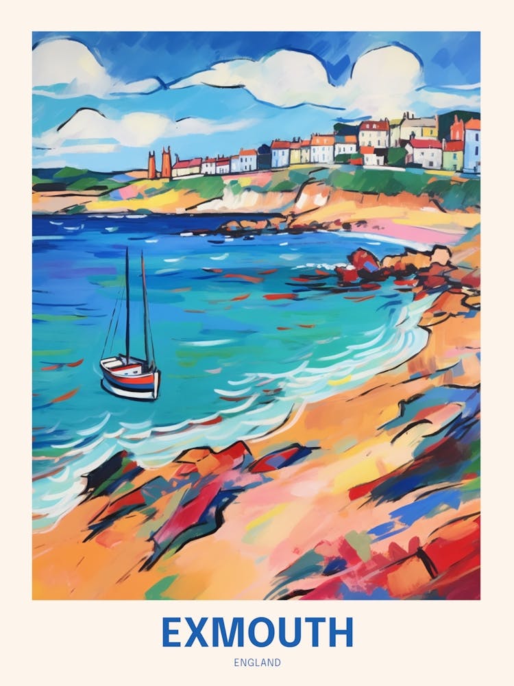 Exmouth England 2 Uk Travel Poster