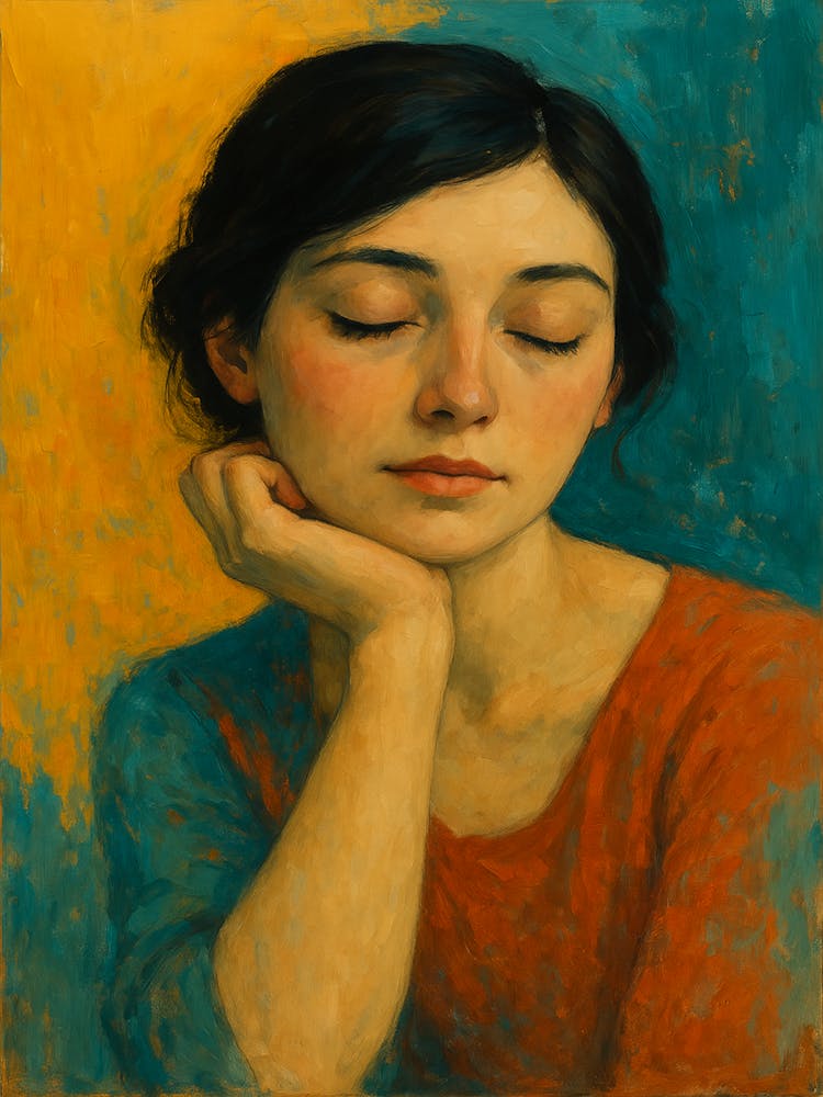 Contemplative Expression – Bold Portrait Canvas Print For Artistic Spaces 1