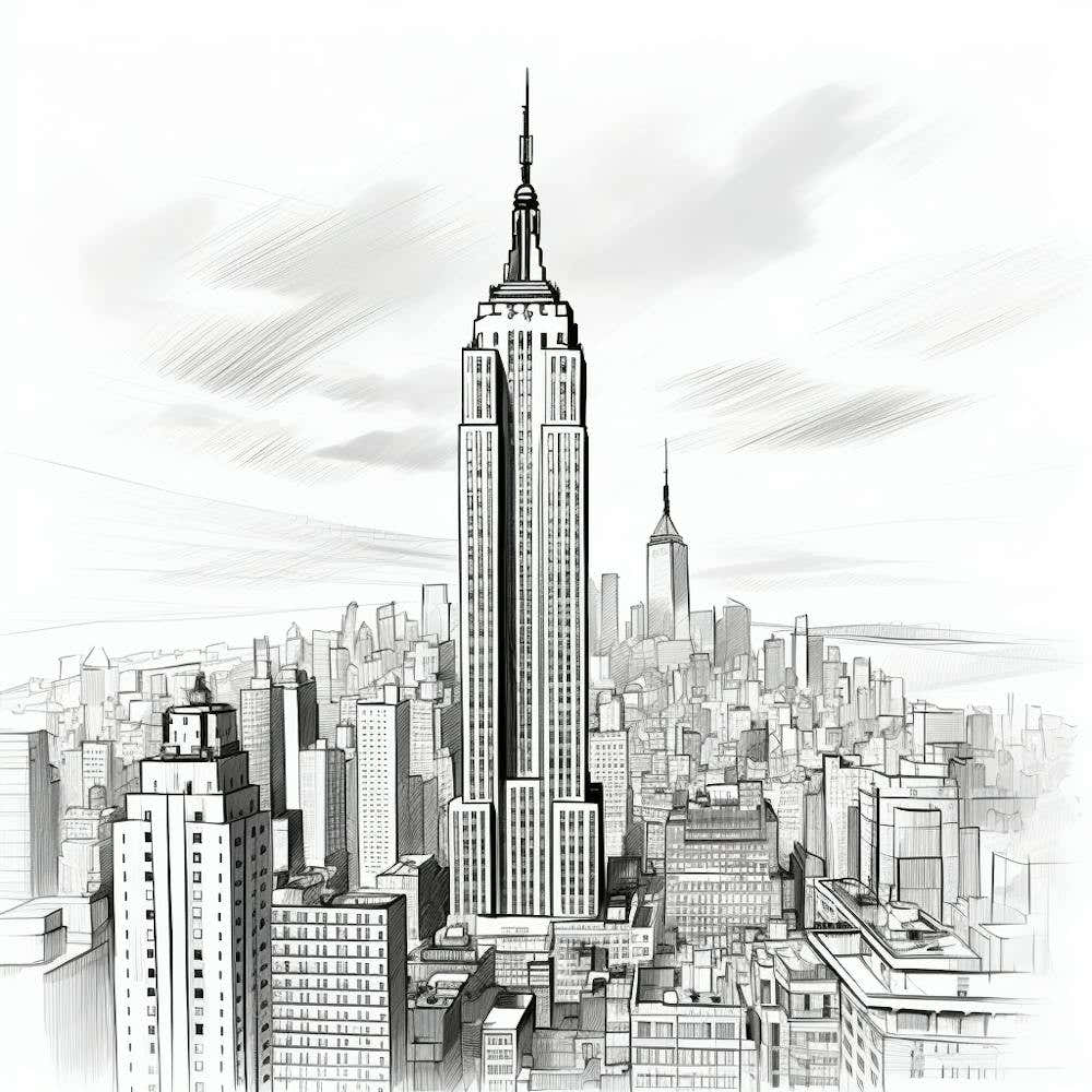 Empire State Building In New York City