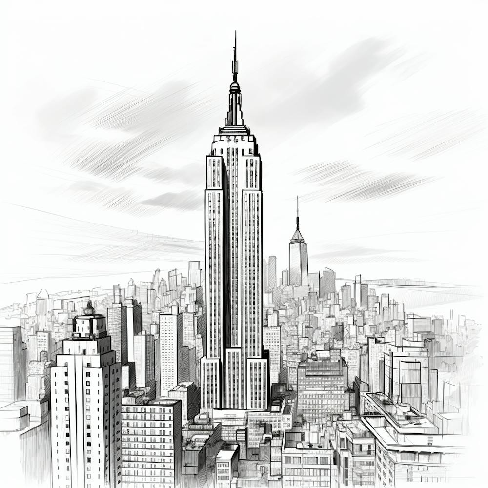 Empire State Building In New York City