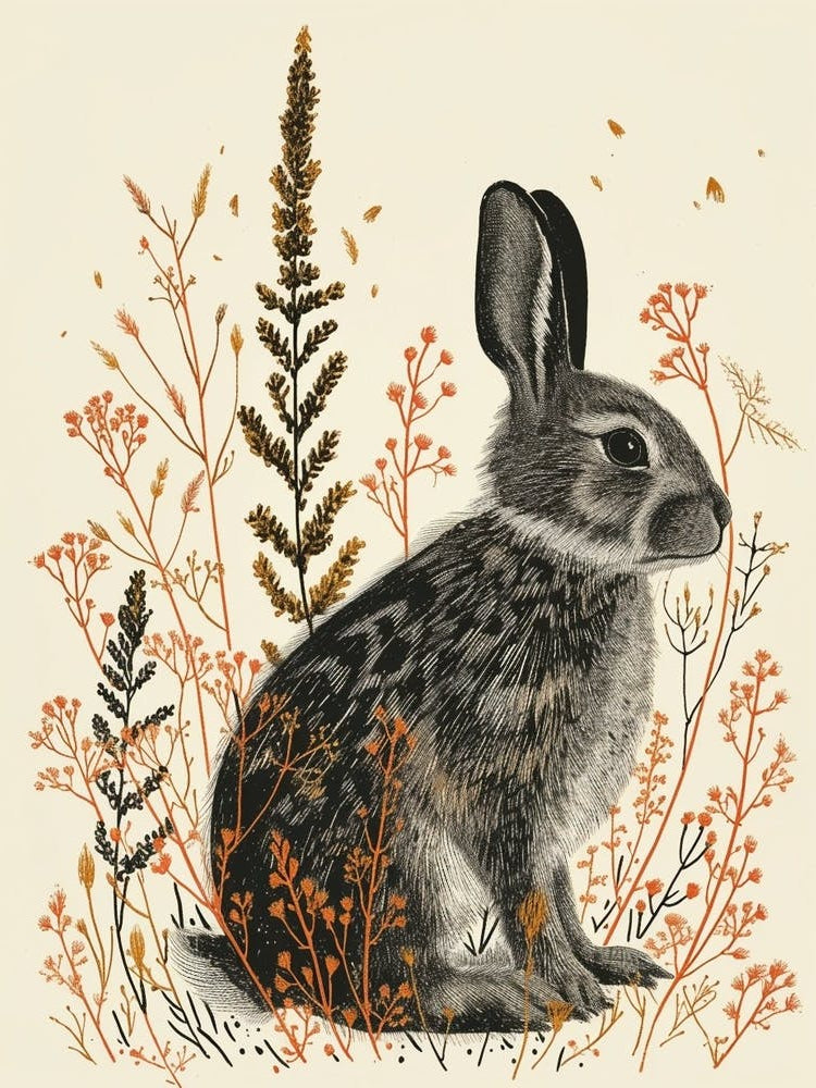 Argente Blockprint Rabbit Illustration 7