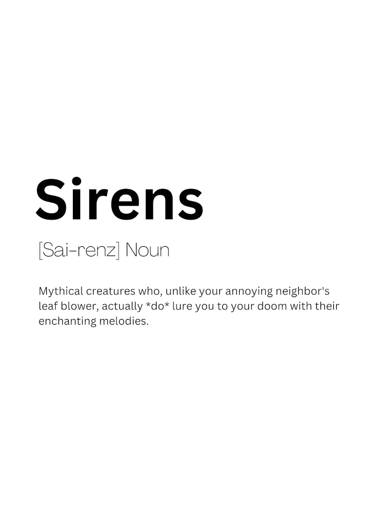 Sirens Definition Meaning