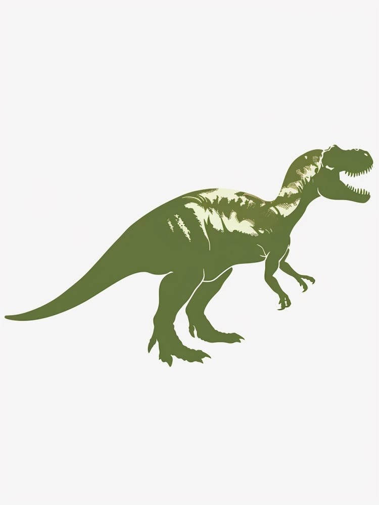 Green Dinosaur Silhouette 5