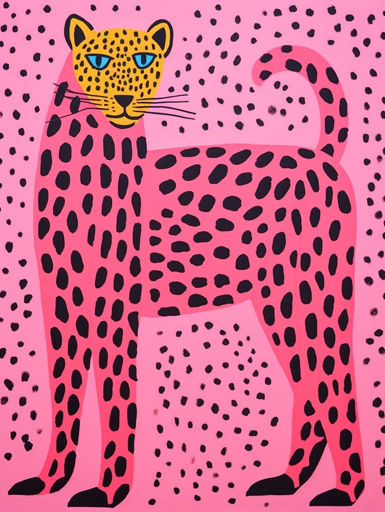 Pink Polka Dot Cheetah 5