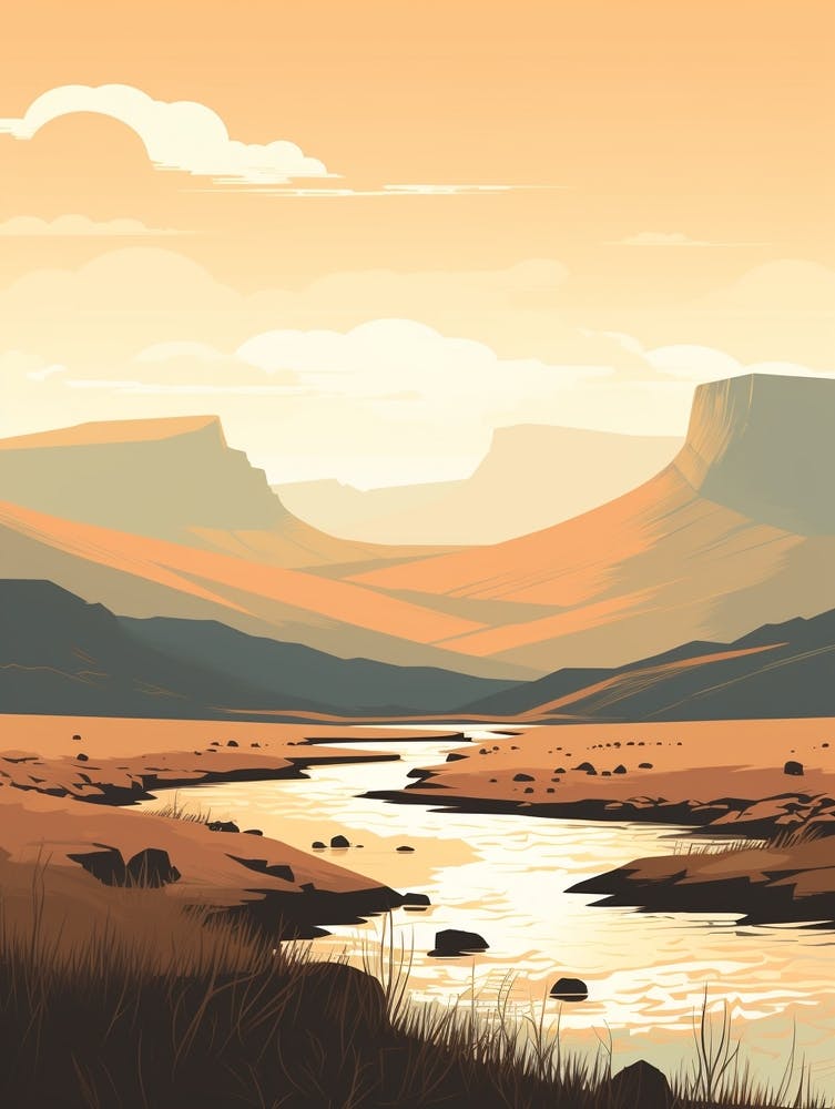 Brecon Beacons National Park Wales 3 Hiking Trail Landscape