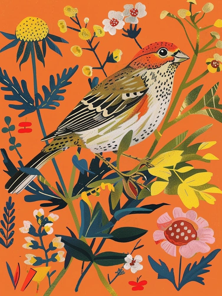 Spring Birds Finch 1