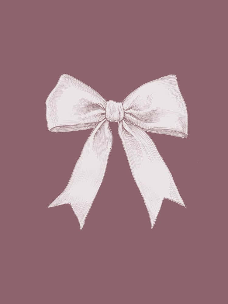 White Bow Illustration