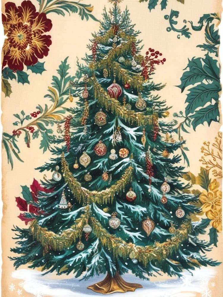 William Morris Christmas Tree 91