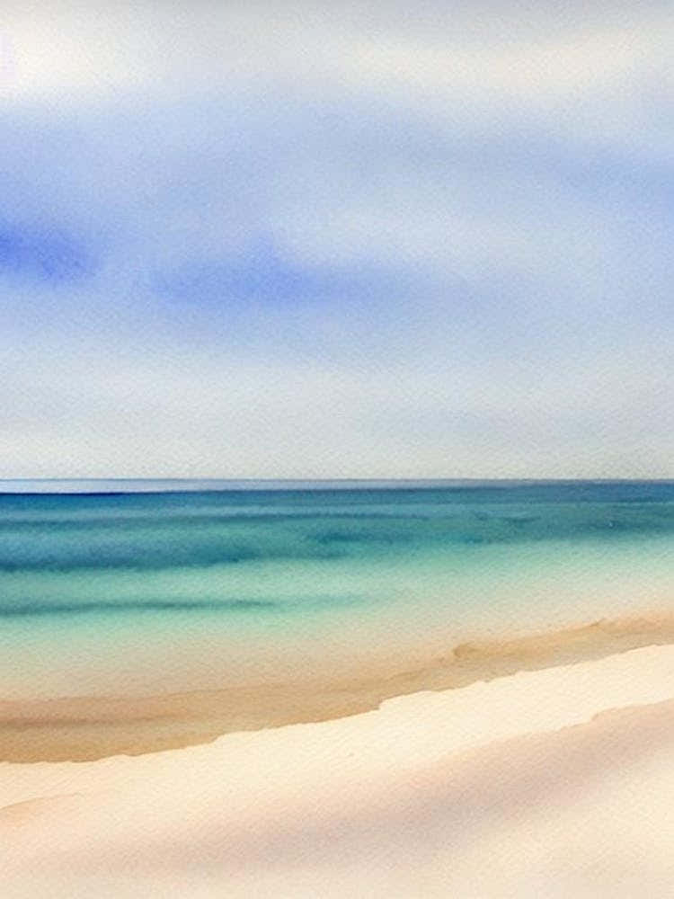 St Kilda Beach 3, Australia Watercolour