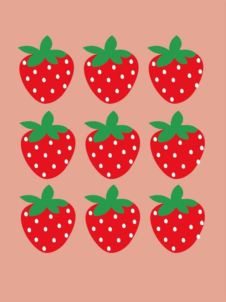 Nine Strawberry Print