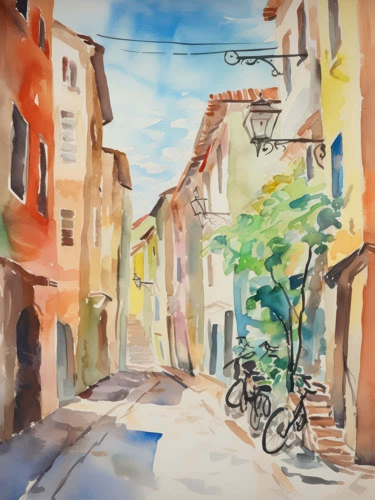 Forli, Italy Watercolour Streets 3