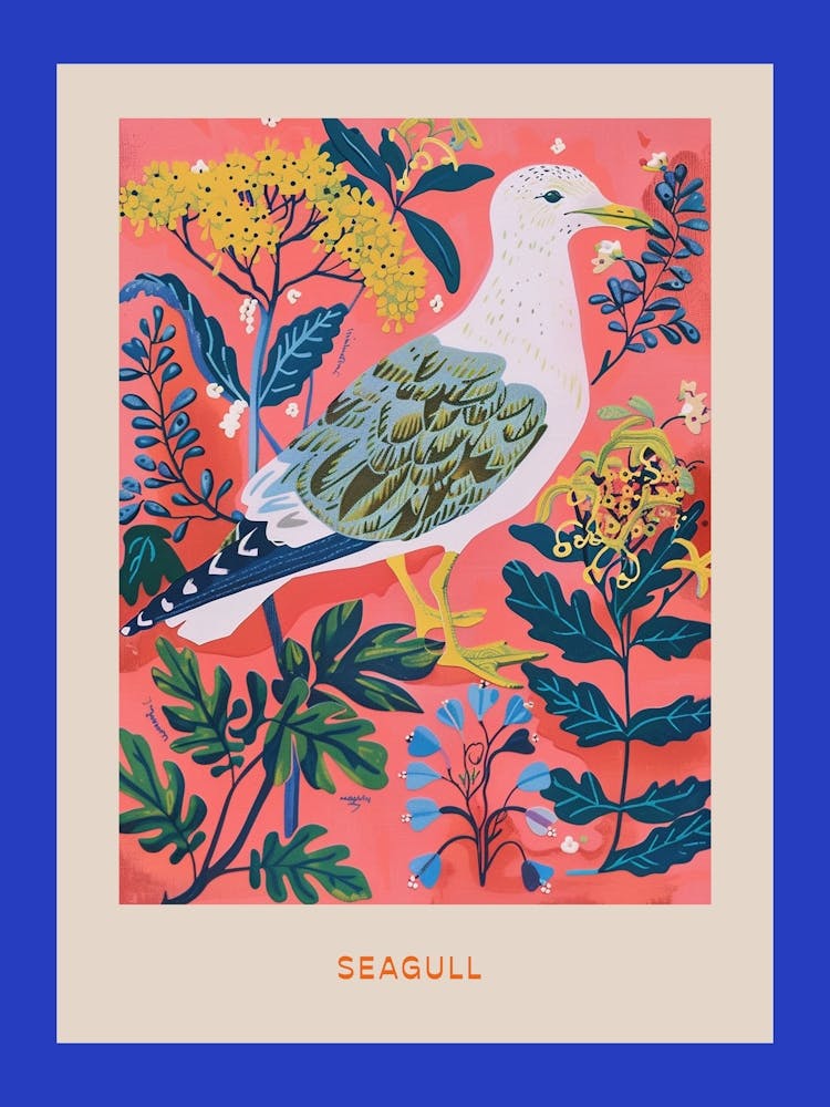 Spring Birds Poster Seagull 2