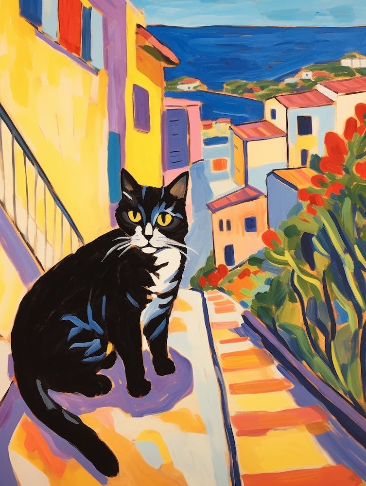 Painting Of A Cat In Pula Croatia 1