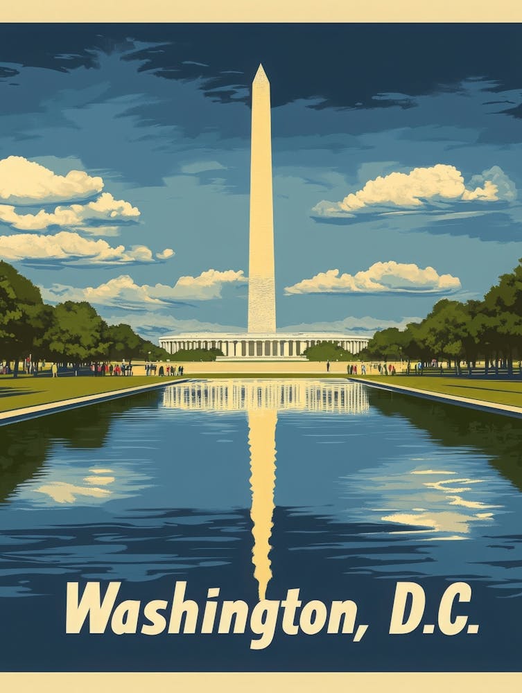 Aihrgdesign A Vintage Travel Poster Of Washington DC