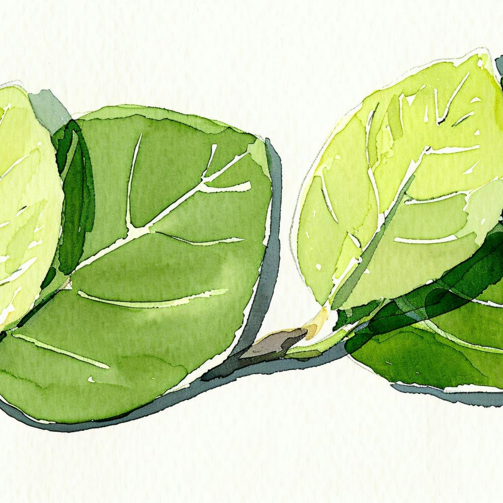 Green Leaves On A Branch