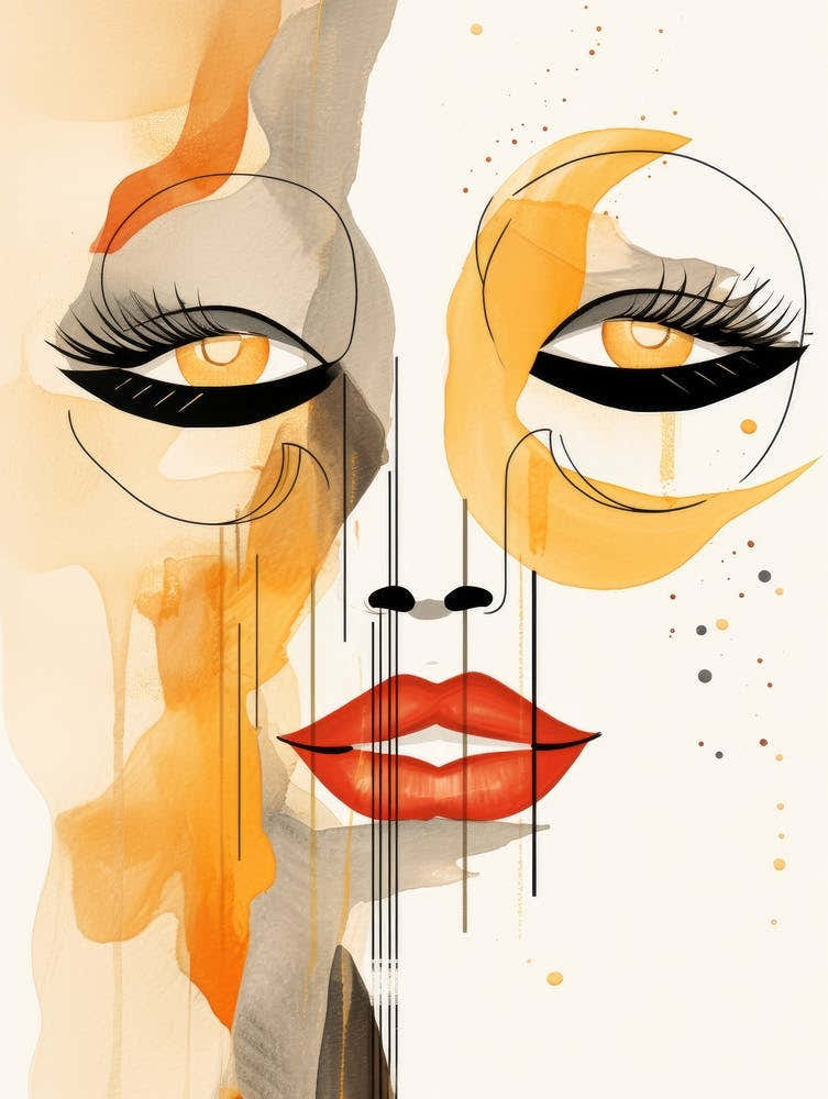 Abstract Of A Woman'S Face 1