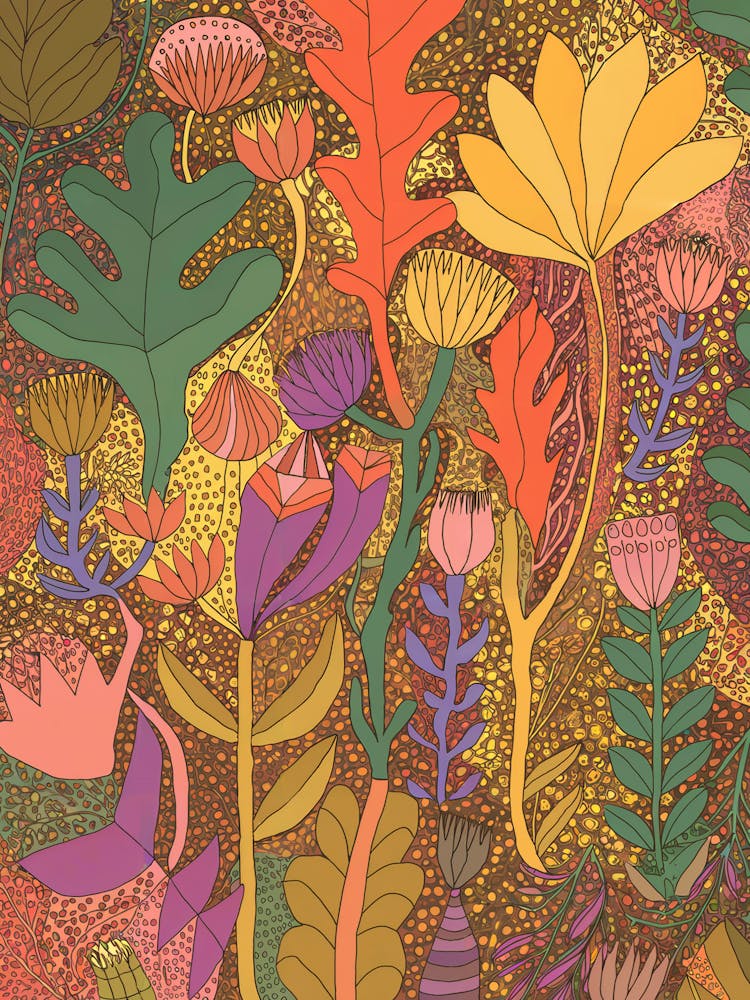 Autumn Symphony A vibrant, detailed pattern of autumn foliage in warm hues, celebrating nature's beauty.
Perfect for a living room or creative workspace to add warmth and artistic flair.