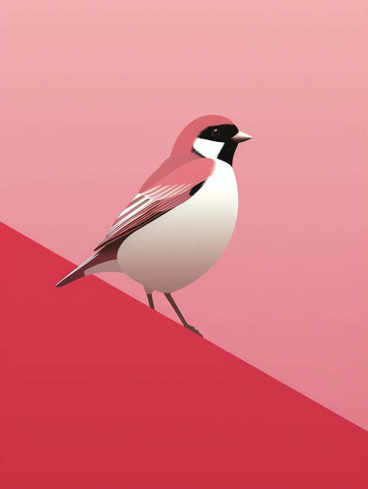 Minimalist Sparrow 1 Illustration
