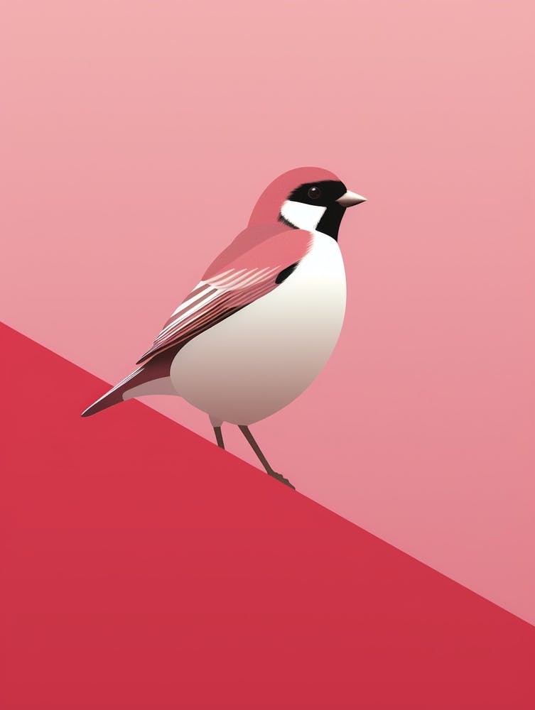 Minimalist Sparrow 1 Illustration