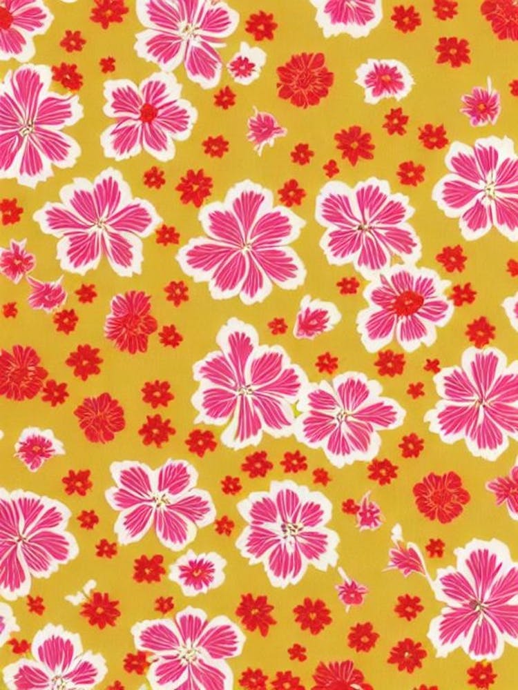 Geranium Floral Print Warm Tones1 Flower